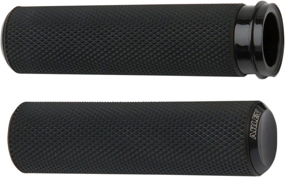 Empuñaduras moleteadas Arlen Ness cable negro 76-21 Harley Big Twin/XL empuñaduras de cable Foto 1 de 1