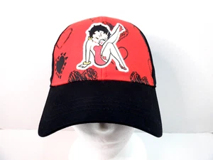 Cappello/Berretto Baseball Betty Boop 2009 Regolabile, Nero e Rosso, Taglia Adulto - Foto 1 di 6