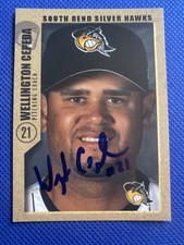 2005 South Bend Silver Hawks Wellington Cepeda Auto Signed Autograph Dbacks 