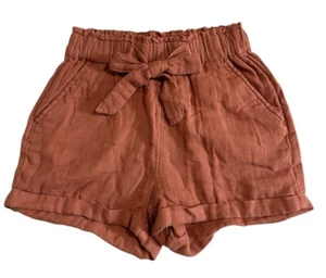 SO Women’s Elastic Waist Orange High Rise Soft Short Sz XS - Picture 1 of 6