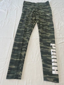 Womens Puma Essential+ Logo Camo Legging US Grape Leaf Medium - Picture 1 of 8