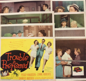TROUBLE PREFERRED LOBBY CARD SET (8) MOVIE POSTER 1948 LYNNE ROBERTS