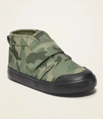 Antiguo Azul Marino Niño Bebé Chukka Bota Tenis Zapatos Camuflados con Suela Negra Talla 5 Foto 1 de 3