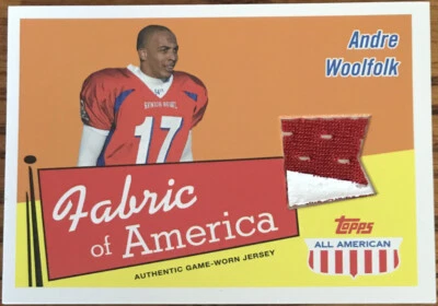 2003 All American Fabric Of America Andre Woolfolk FA-AW Tennessee Titans - Image 1 of 2