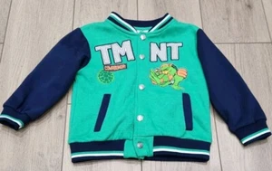 Nickelodeon TMNT Michelangelo Ninja Turtle Varsity Style Jacket Size 4T Green - Picture 1 of 7