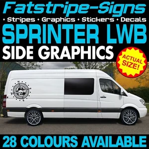 para adaptarse a MERCEDES SPRINTER LWB BRÚJULA GRÁFICOS PEGATINAS CÁMPER FURGONETA AUTOCARAVANA - Imagen 1 de 2
