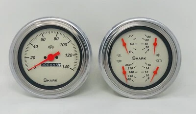 1947 1948 1949 1950 1951 1952 1953 Chevy Truck 5" calibre tablero conjunto tiburón Foto 1 de 4