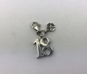 THOMAS SABO Charm Anhänger Nr. 18 mit Kleeblatt in 925er Silber, - Bild 1 von 3