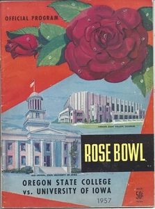 1957 Rose Bowl football program Iowa Hawkeyes Oregon State Beavers Alex Karras G - Picture 1 of 4