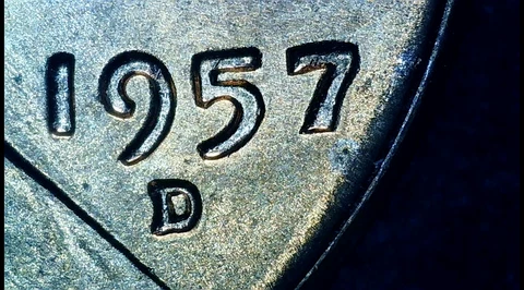 1957 D Lincoln Wheat Penny, Brilliant Uncirculated BU cent RPM RMM - 13Z Cover