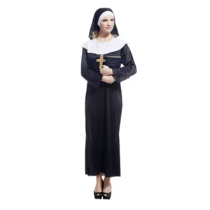Nun Habit Cosplay Outfit Suit Mother Woman Costume for Women Halloween - Picture 1 of 12