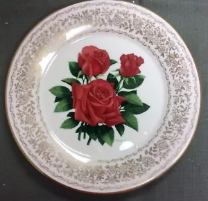 Gorham 1979 AMERICAN PRIDE Frank Bly Rose Plate 10 1/2" - Picture 1 of 2