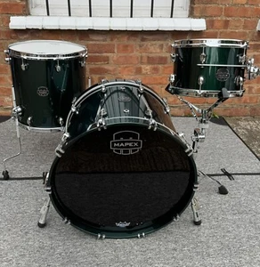Mapex Saturn Evolution 3-Piece Drum Kit, Brunswick Green Lacquer - 22/12/16” - Picture 1 of 7