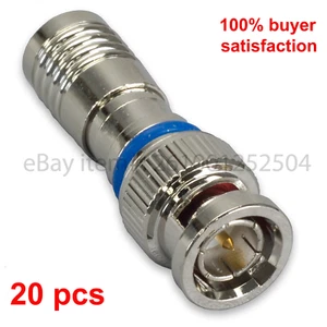 CONECTOR COAXIAL DE COMPRESIÓN 20 BNC RG59 CABLE CCTV MACHO - Imagen 1 de 1