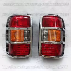 2PCS Rear Lights For MITSUBISHI Pajero V32 V31 Tail Lamp 1991-1999 Red Black - Foto 1 di 3