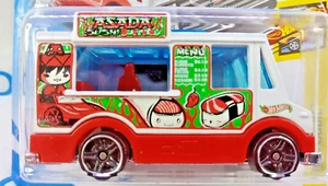 FAST FOODIE QUICK BITE SUSHI TRUCK RED/WHITE HOT WHEELS 1/64 DIECAST CAR - Picture 1 of 9