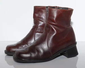 NAOT Women's Brown Leather Boots, Size 37, Zipper Closure, Comfortable & Stylish - Picture 1 of 9