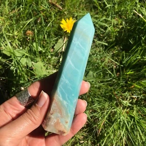 Amazonite Jade Tower Point Crystal - Picture 1 of 5