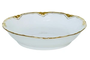 Antique Haviland Limoges France SCHLEIGER 428 Blank 1 White Gold Fruit Bowl - Picture 1 of 6