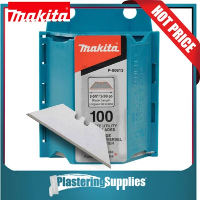 Makita Utility Knife Blades 100 Pack Carbon Steel With Dispenser E-19716 - image 1 of 4