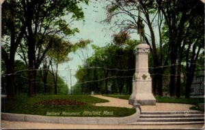 SOLDIERS' MONUMENT Pittsfield, Massachusetts MA c1911 Postcard - Picture 1 of 2
