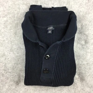 J. Crew Long Sleeve Mock Neck Knit Pullover Sweater, Men's XS (Navy) - Picture 1 of 8