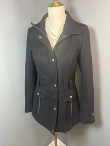 Women's Buffalo Black Pea Coat Size X Small - Picture 1 of 11