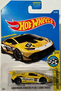 2017 HOT WHEELS, LAMBORGHINI HURACAN LP 620-2 SUPER TROFEO 10/10 SPEED GRAPHICS - Picture 1 of 5