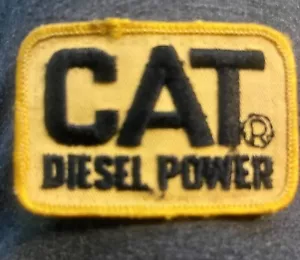Vintage CAT DIESEL POWER Caterpillar Company Logo Emblem Iron-On Patch apx 2”/3” - Picture 1 of 2