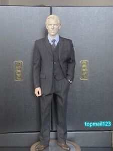 TOPO TP012 1/6 Batman Wayne Bell Stripe Suit Clothes Fit 12'' Male Figure Body