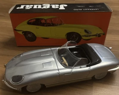 Jaguar  Type Tin Plate Friction Motor by Lendulet Auto 1:18 Scale. - Image 1 of 4