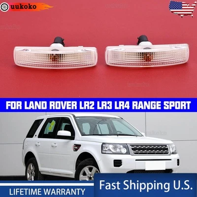 2x Side Marker Turn Signal Light Assembly For Land Rover LR2 LR3 LR4 Range Sport Foto 1 de 4