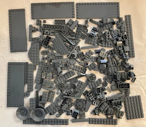 Lego Toy Lot Bulk 200+ pieces Mixed Building Parts Misc Dark Bluish Gray - Picture 1 of 6