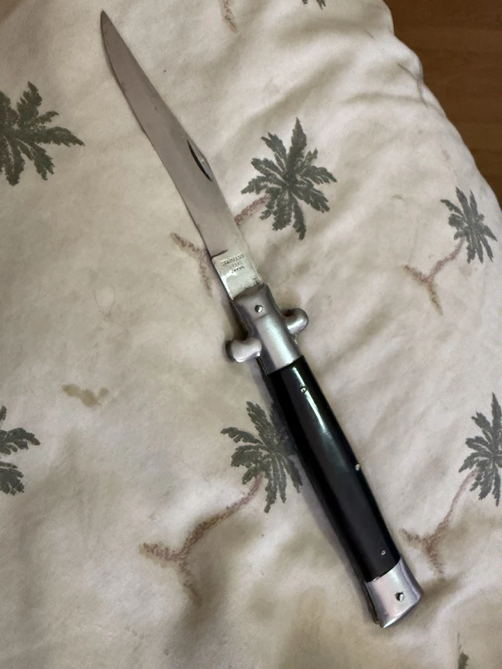 Navaja de Bolsillo Estilo Stiletto De Colección Japón Acero Inoxidable Manual Abierta Foto 1 de 3