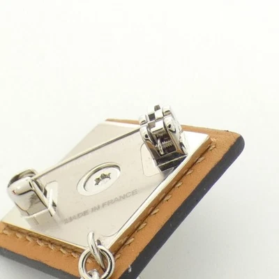 爱马仕 Gourmette Equestre 胸针黑色 Swift 皮革钯镀 081889CK — 第 1/4 张图片