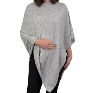 100% Cashmere Baby Nursing Shawl Poncho in Light Gray – One Size - Soft, Hypo... - Picture 1 of 5