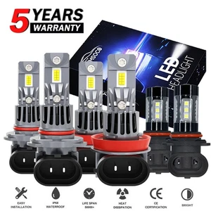 For Toyota Solara 2-Door 2004 2005 2006 10000K LED Headlight Fog Light Bulbs Kit - Picture 1 of 16