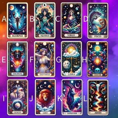 Tarot Zodiac Cell Phone Wallet (Multiple designs available) - Image 1 of 4