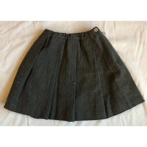 Special Day Dk Gray Wool Blend Pleated Skirt Girls Size 4 - Picture 1 of 7