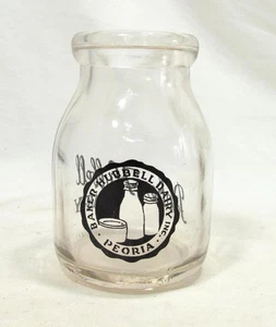 Vintage Baker-Hubbell Dairy Peoria Illinois halbes Pint Glas Milchflasche IL - Bild 1 von 9