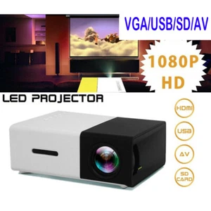 PROIETTORE PORTATILE HD LED MINI VIDEOPROIETTORE HOME CINEMA TV VGA/USB/SD/AV - Foto 1 di 9