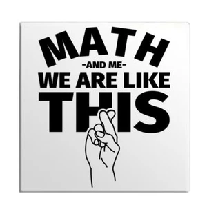 Matemáticas y yo somos BFF amigo novedad matemáticas geek divertido genial broma regalo nevera imán - Imagen 1 de 2