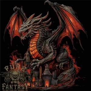 A Fierce Fantasy Dragon Herren T-Shirt aus leichter Baumwolle - Bild 1 von 4