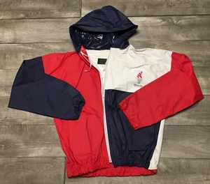 Atlanta USA OLYMPICS Games Windbreaker Jacket Coat Size Adult Large 1992 Vintage - Picture 1 of 10