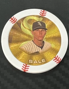 2014 Topps Chris Sale Poker Chip Golden Rare White Sox Collectibles - Picture 1 of 2
