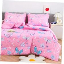  Butterfly Comforter Set for Girls, Kids Pink Brushed Twin Pink Butterfly