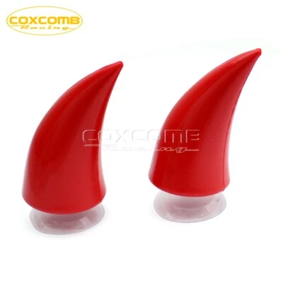 Casco de motocicleta sombreros 10 colores goma cuerno del diablo decoración ventosa Foto 1 de 4