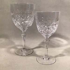 PV08878 Vintage 70er Jahre Bayel Kristall BORDEAUX dünner Stiel Wasser & Rotweinkelche - Bild 1 von 7