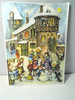 Calendario de Adviento de Navidad de colección Alemania Occidental Stuttgart Rohr-1970 Foto 1 de 4