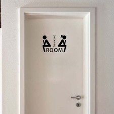 Door WC Vinyl DIY Toilet Stickers Removable Home Decor Mark Stickers